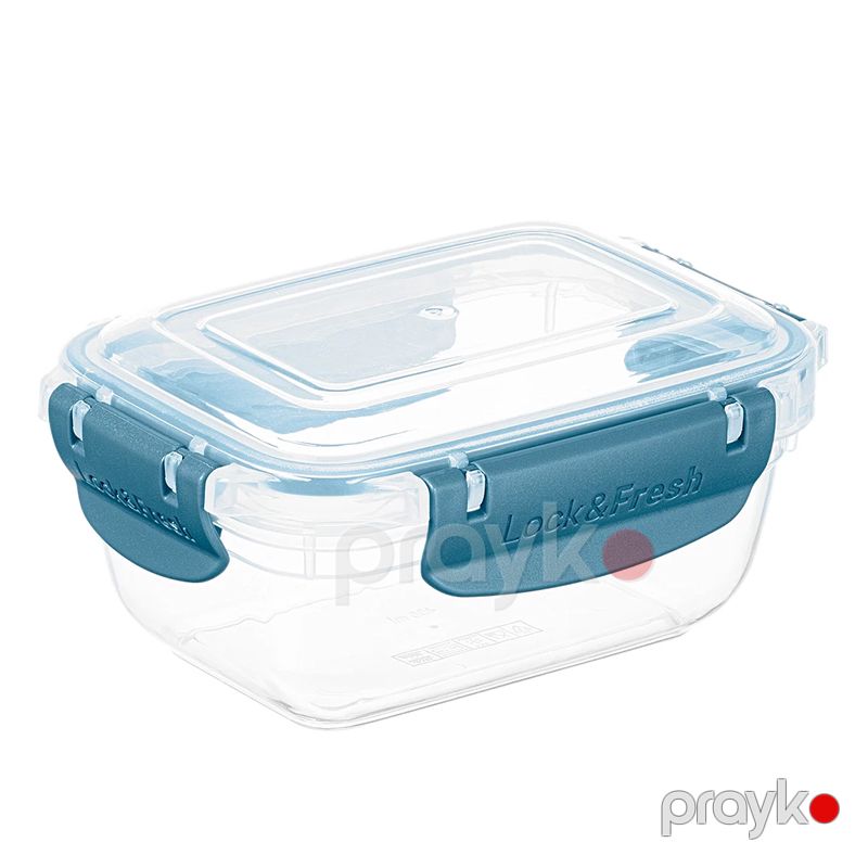 Plastik Möhürlənmiş Qida Saxlama Qabları 4 Ədəd Düzbucaqlı Şəffaf Saxlama Qabı Sızdırmaz Qapaqlı Plastik Organizer — Qablar və mətbəx əşyaları, Bakı (2)