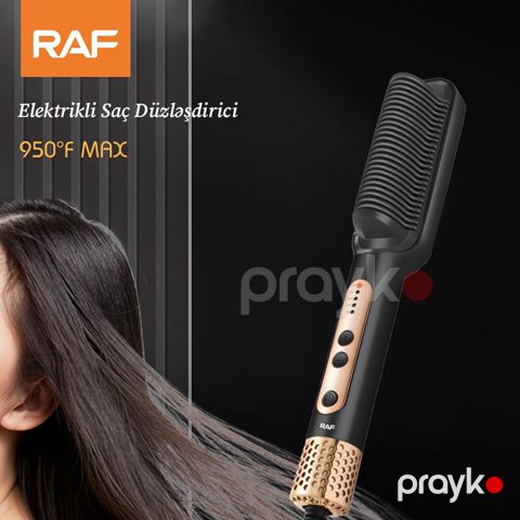 RAF Bütün Saç Tipləri Üçün Uyğun Elektrikli RAF Saç Düzləşdirici Fen Saçların Zədələnməsinə Qarşı İon Texnalogiya R.412 — Bakı