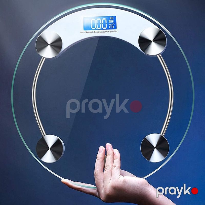 Rəqəmsal Elektron Çəki Tərəzisi Yüksək Dəqiqlikli Dəyirmi Dizaynda Portativ Bədən Çəki Tərəzisi LED Ekran Temperli Şüşə 180 Kq — Tərəzi, Bakı (3)