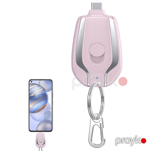 Sürətli Telefon Doldurma Cihazı IPhone Və Type-c Üçün Portativ LED Anahtarlık 1500mAh Usb-c Batareya Mobil Telefon Doldurma Cihazı — Bakı