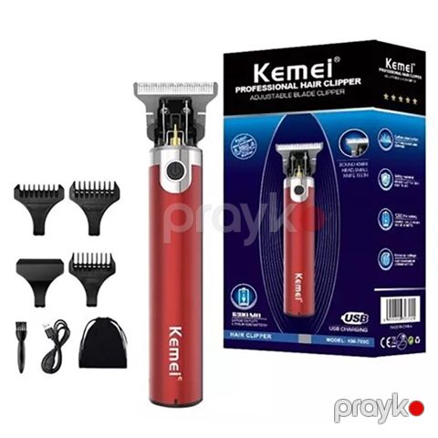 Kemei Professional Elektrikli Saç Qırxan Maşinka Simsiz Saç Kəşmə Maşını Polad Saç Kəsmə Trimmeri — Bakı