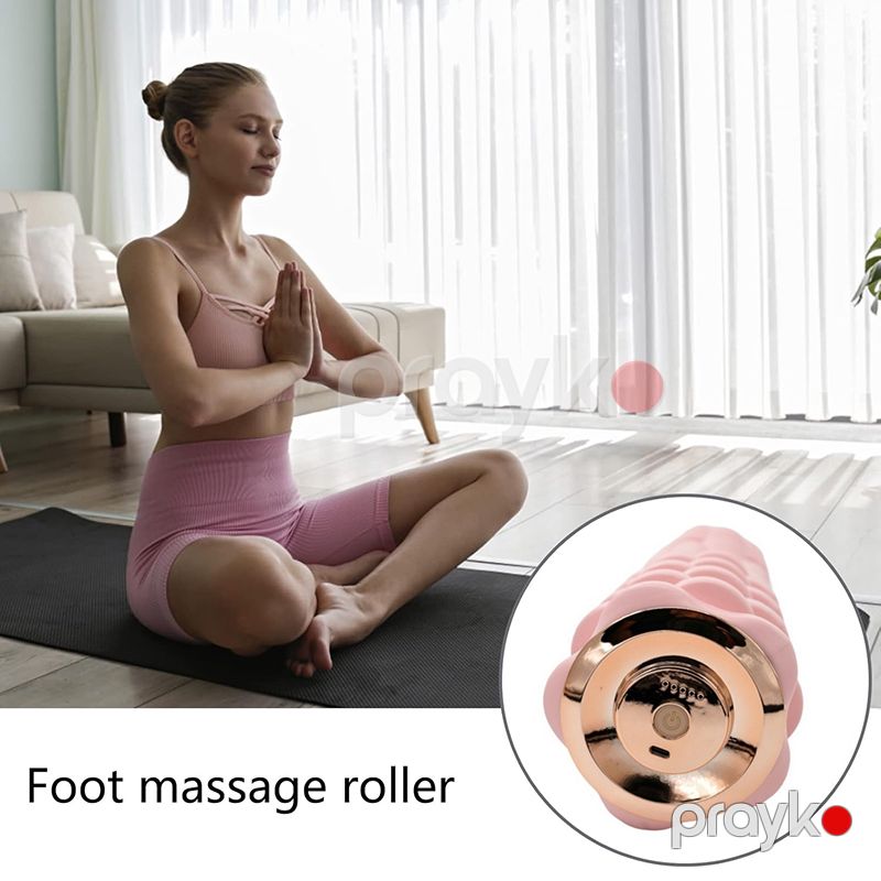 Vibrasiyalı Köpük Roller 35 sm Fitnes Çarxı Vibrasiyalı Əzələ masajçısı Yoga Pilates üçün Tətik Nöqtəsini Silinder — İdman, hobi, istirahət, Bakı (7)