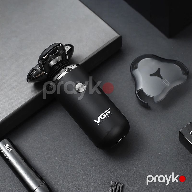 VGR Kişilər Üçün Elektrikli Təraş Maşını Təkrar Doldurula Bilən 3 Başlıqlı Suya davamlı Təraş Maşını VGR — Usturalar, trimmerler və epilyatorlar, Bakı (2)