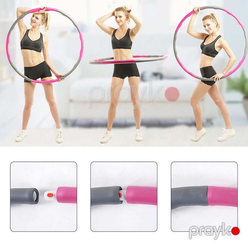 Yığıla bilən 1kq Çəki Hula Halqa Obruch Fitness Yastıqlı Qarın Məşqi üçün Obruch Hula Hoop — İdman, hobi, istirahət, Bakı (4)