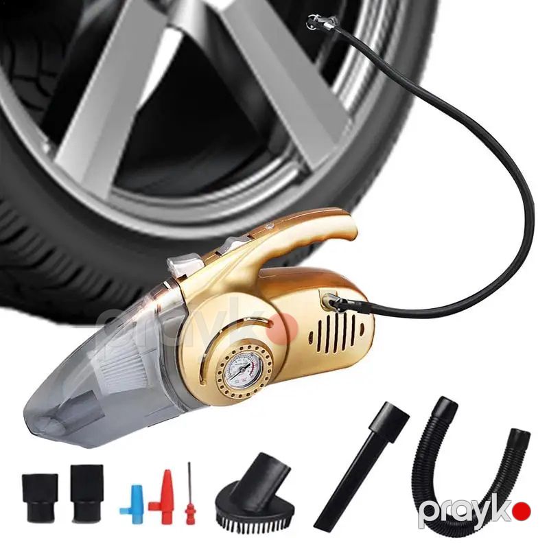 4-ü 1-də Gold Avtomobil Tozsoranı Simsiz Təkər Təzyiq Ölçüsü Professional Avtomobil Əl Tozsoranı Çox Məqsədli Hava Kompressoru — Ehtiyat hissələri və aksesuarlar, Bakı (2)