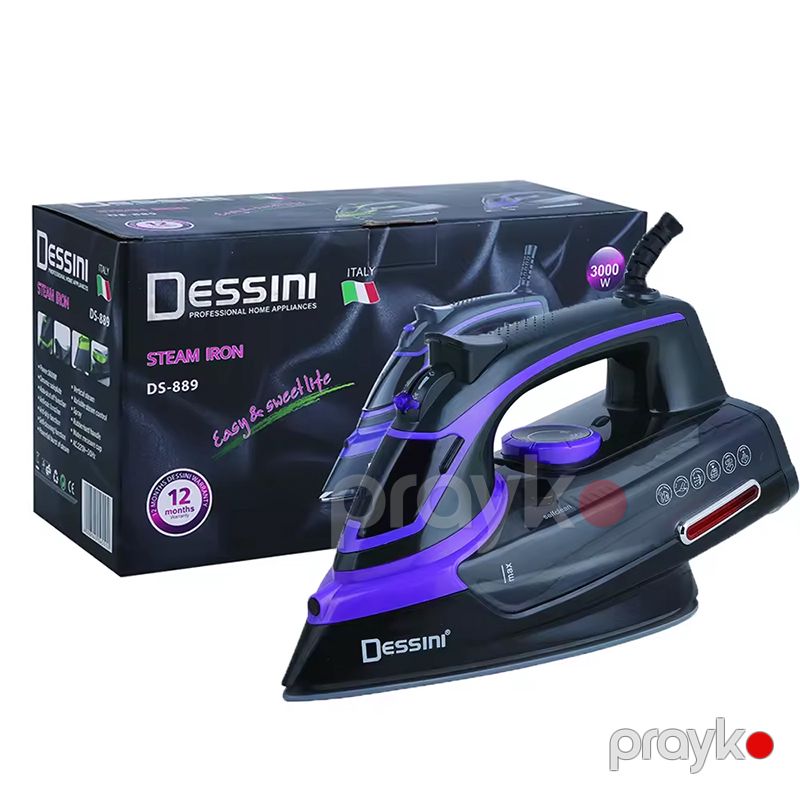 Dessını DS-889 Paslanmayan Polad Altlıqlı Buxarlı Ütü 3000W Gücündə Yüksək Keyfiyyətli Elektrikli Peşəkar Buxarlı Ütü — Ev texnikası, Bakı (5)