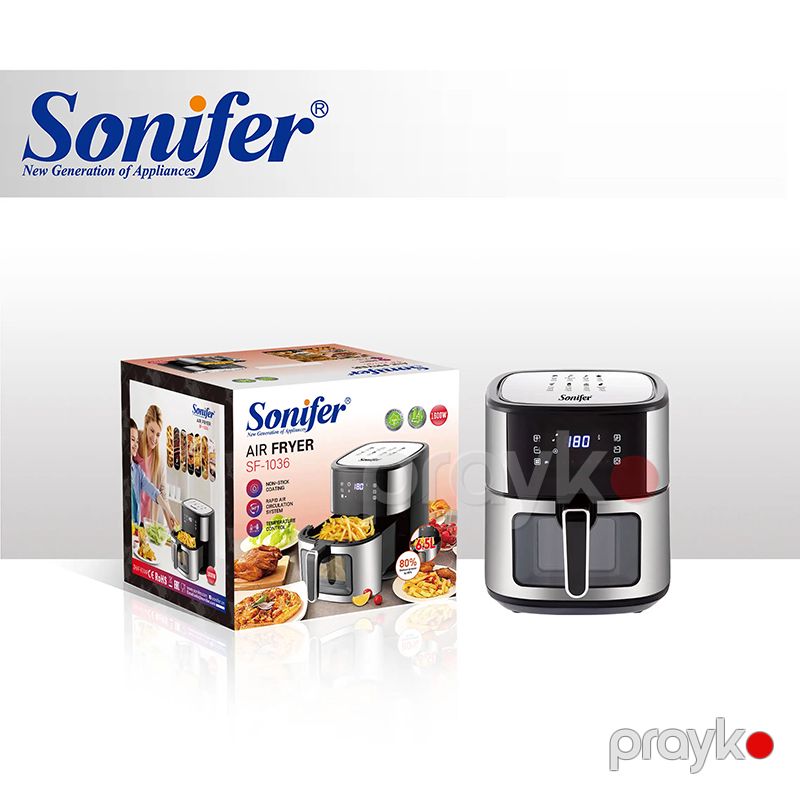 Sonifer SF-1036 Çoxfunksiyalı Elektrikli Qızardıcı Hava Fritöz Airfryer 1600W — Digər mətbəx texnikası, Bakı (3)