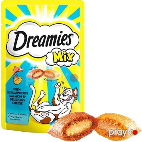 Pişiklər üçün məzə Dreamies With Salmon & Delicious Cheese, 60 q — Bakı