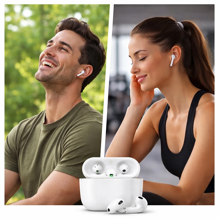 Premium simsiz qulaqcıqlar Ultrapods Max Pro 7 — güclü, təmiz səs-küy ləğvi, rahatlıq və stil bir arada — Simsiz qulaqlıqlar, Bakı (6)