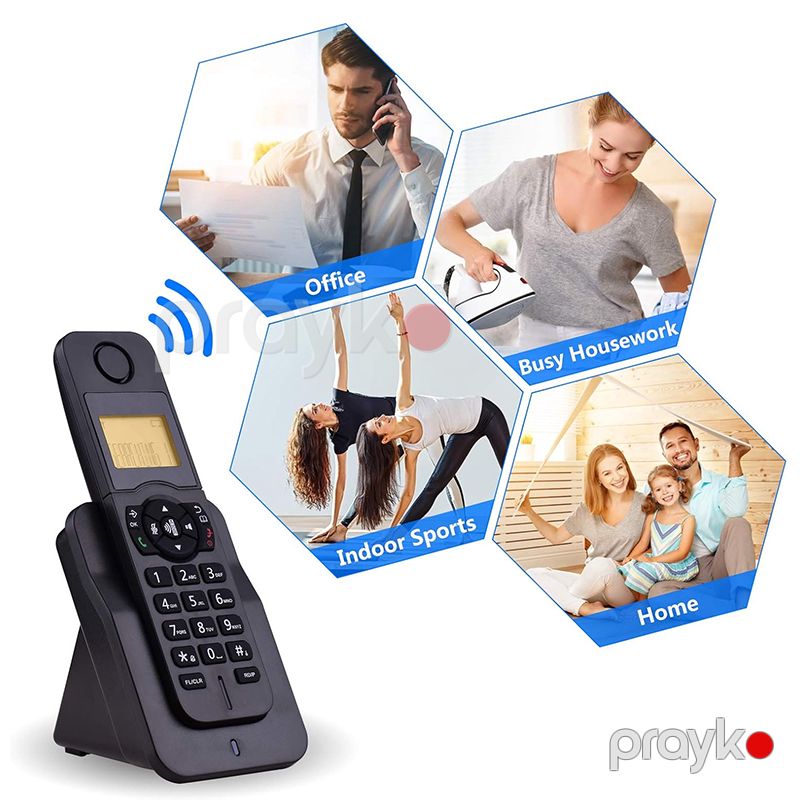 LCD Displeyli Simsiz Telefon ECO Texnologiyasına Sahib Telefon Caks Yazili Stasionar Ev Ofis Telefonu — Telefonlar və qadjetlər, Bakı (2)