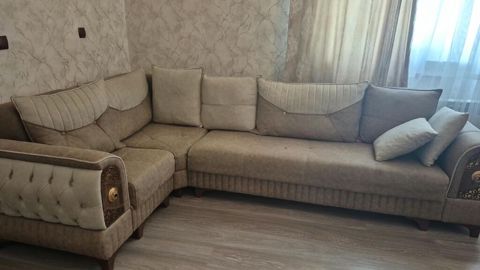 Künc divan, İşlənmiş, Açılan, Bazalı, Parça — Мягкая мебель