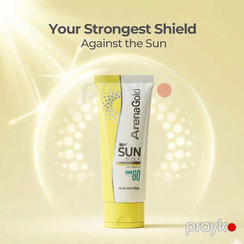 Arena Gold Sun Block SPF 60 Günəşdən Qoruyucu Spf Krem 100 q — Gözəllik və səhiyyə, Bakı (4)