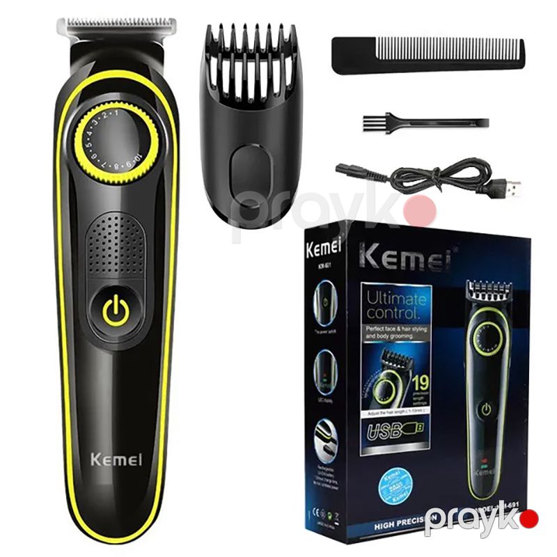 Kemei Simsiz Saqqal Kəsici Təraş Maşını Kişilər Üçün Peşəkar LED Saç Kəsici Trimmer Sürətli Saç Kəsici 5W — Usturalar, trimmerler və epilyatorlar, Bakı (6)