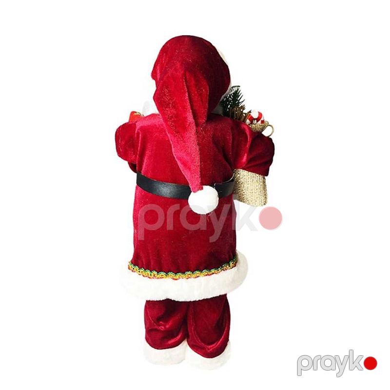 Şaxta Baba 60SM Santa Milad Fiqurlu Kukla Heykəli Qirmizi BB 239-27 Heykəl 60 sm Hündürlükdə Şaxta Baba — Mallar, Bakı (4)