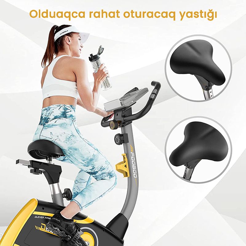 Jkangfıt Məşq Velosipedi, 8 Səviyyəli Maqnit Müqavimətli Daxili Velosiped, LCD Monitor və Rahat Oturacaq, Yaşlılar üçün 300 LB Tutumlu Stasionar Velosiped — Fitness və simulyatorlar, Bakı (2)