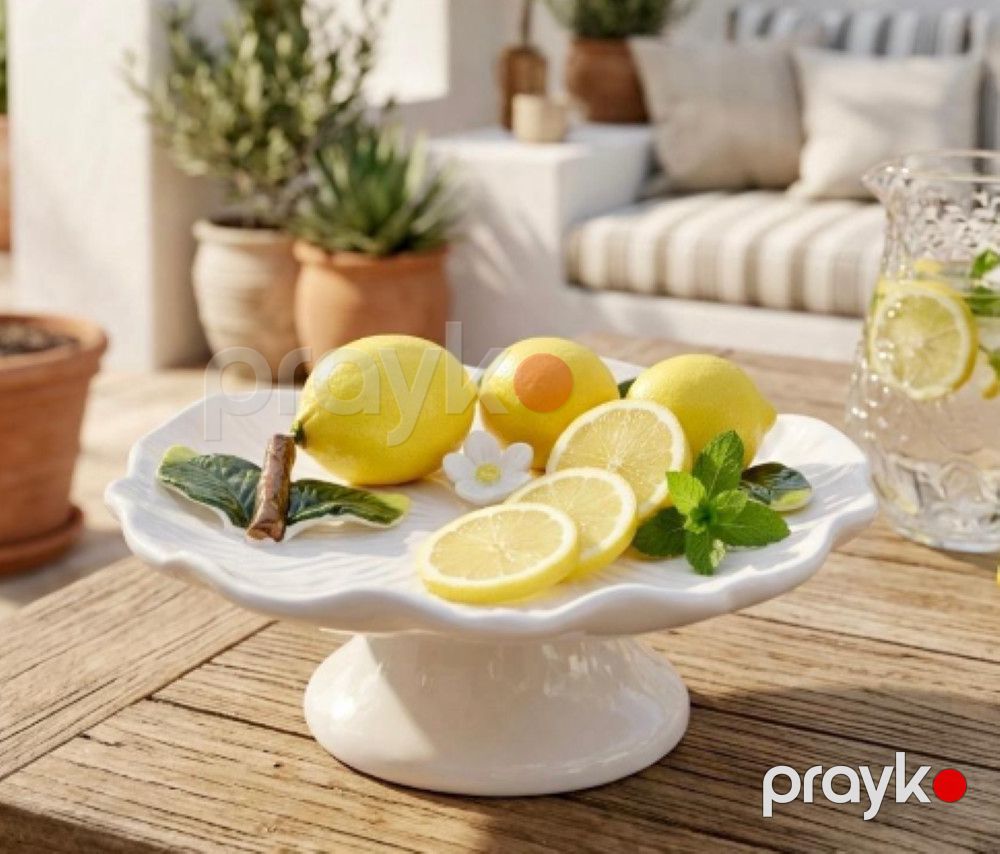 Çərəz qabı 5533, keramika, ağ, 16 sm — Mallar, Bakı (2)