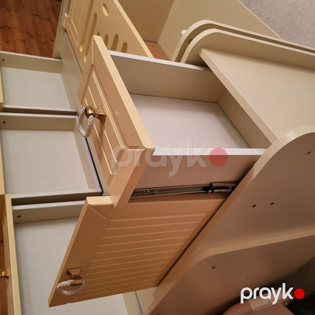 Uşaq çarpayısı – modul tipli beşik və komod kombinasiyası - Rəng — Bəşikləri, Bakı (3)