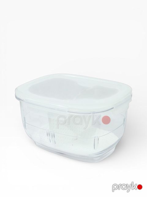 Ərzaq saxlama konteyneri FS-18284, plastik/şüşə, şəffaf, 20x28x15 sm — Bakı