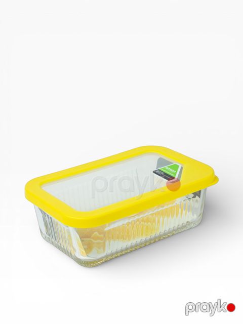 Qida saxlama konteyneri FS-2097, plastik, şəffaf/sarı, 2250 ml — Bakı