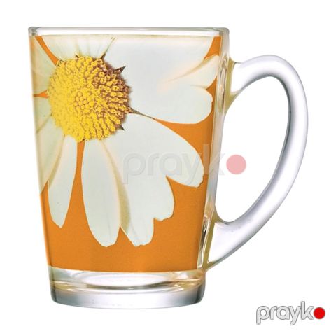Krujka Luminarc Paquerette, 320 ml, şüşə, sarı/şəffaf — Bakı