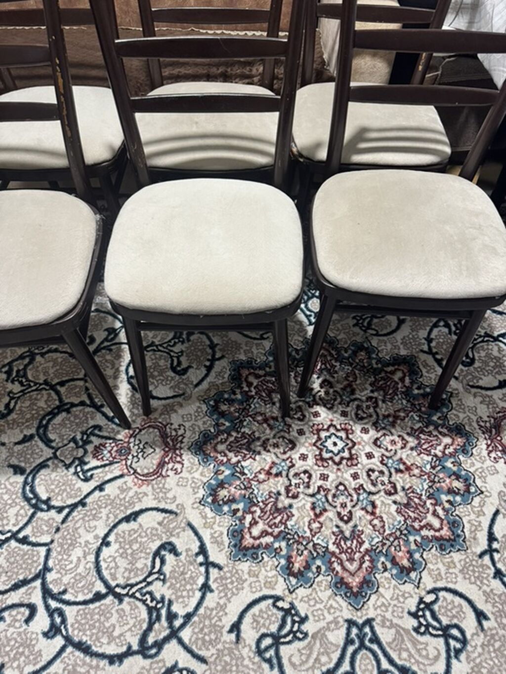 Taxta nahar stulları dəsti – 6 ədəd - Material: tünd rəngli taxta — Stullar, Bakı (3)