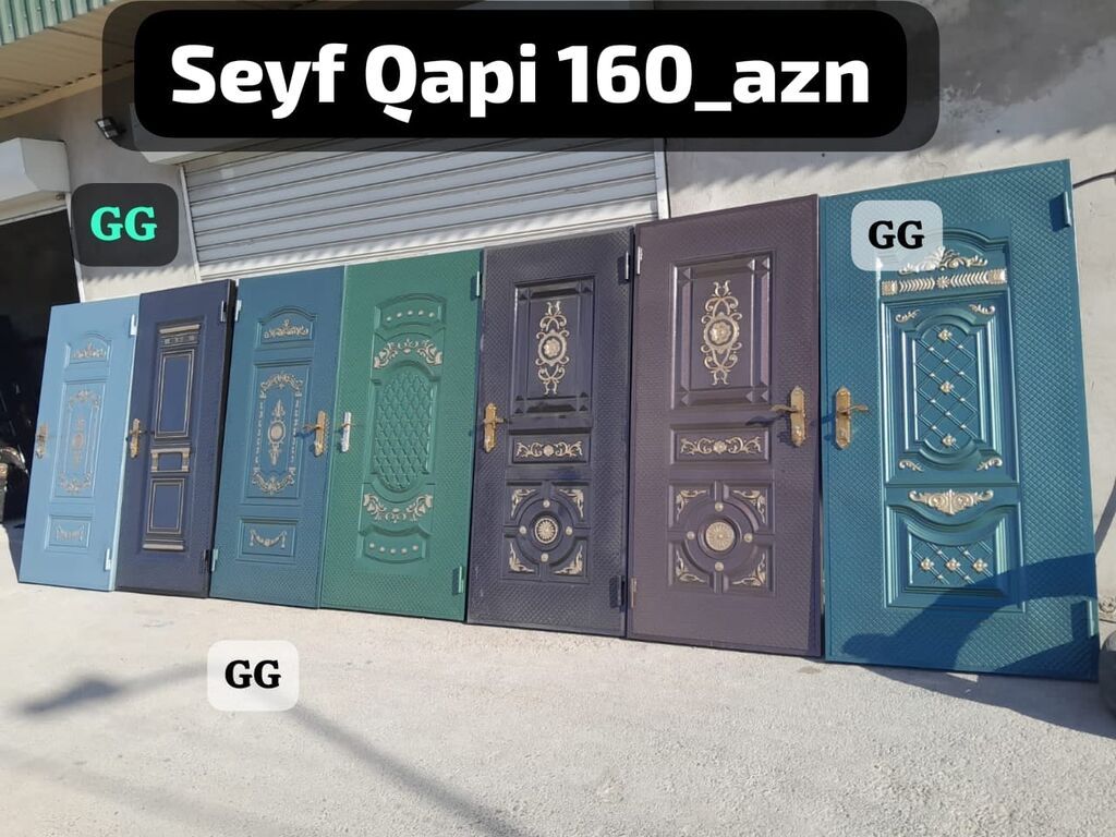 Seyf qapı – dekorativ naxışlı, metal konstruksiyalı giriş qapıları — Pəncərələr, qapılar, balkonlar, Bakı (2)