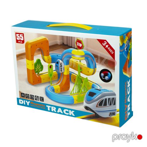 İnteraktiv maqnitli konstruktor DIY Train Track, 3+ — Bakı