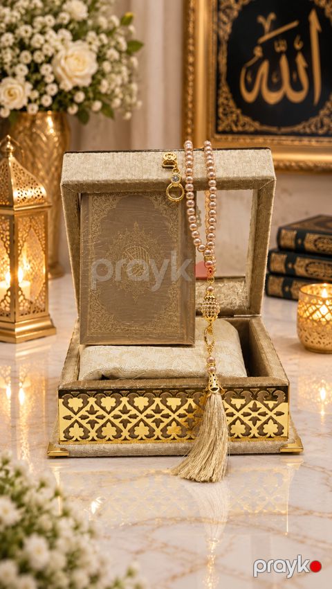 Hədiyyə dəsti Quran + namaz xalçası + təsbeh — Bakı