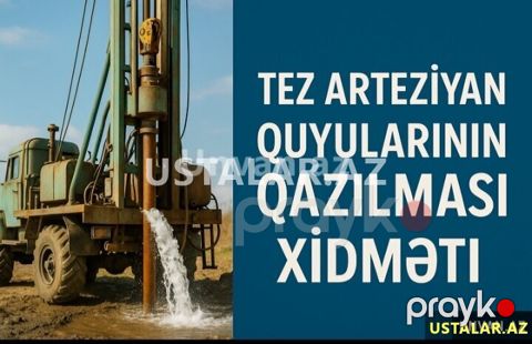 Artezian Quyularinin qazılması xidməti — Bakı