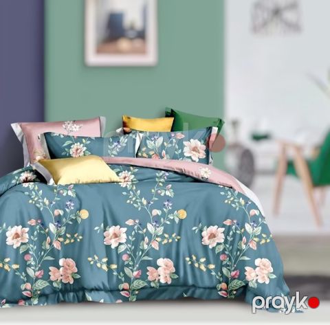 Yataq dəsti White Cotton 04, satin, mələfə 240x250 sm, yorğan üzü 200x220 sm, yastıq üzü 2 əd. 50x70 sm, iki nəfərlik — Bakı