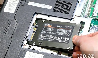 Noutbuk təmiri və 240GB SSD quraşdırılması — Bakı