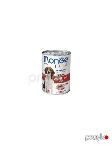 Nəm yem Monge Fresh Adult Agnello, yetkin itlər üçün, quzu əti ilə, 400 q — Bakı