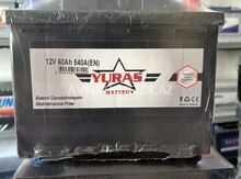 Yuras Akumlyator 60Ah – Türkiyə istehsalı — Bakı