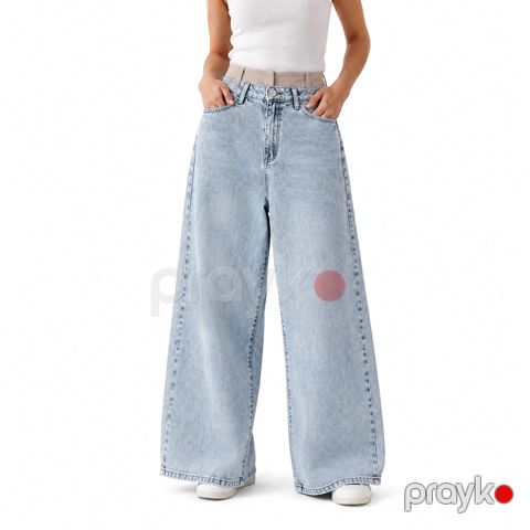 Baggy cins qadınlar üçün, mavi, pambıq, ölçü 28 — Bakı