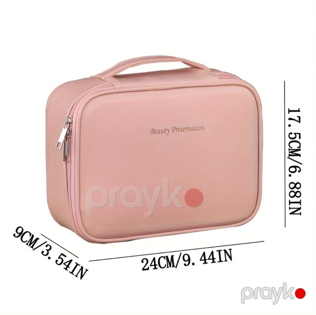 Kosmetik çanta orqanayzer,süni dəri,24x17x9 sm,qəhvəyi — Mallar, Bakı (3)