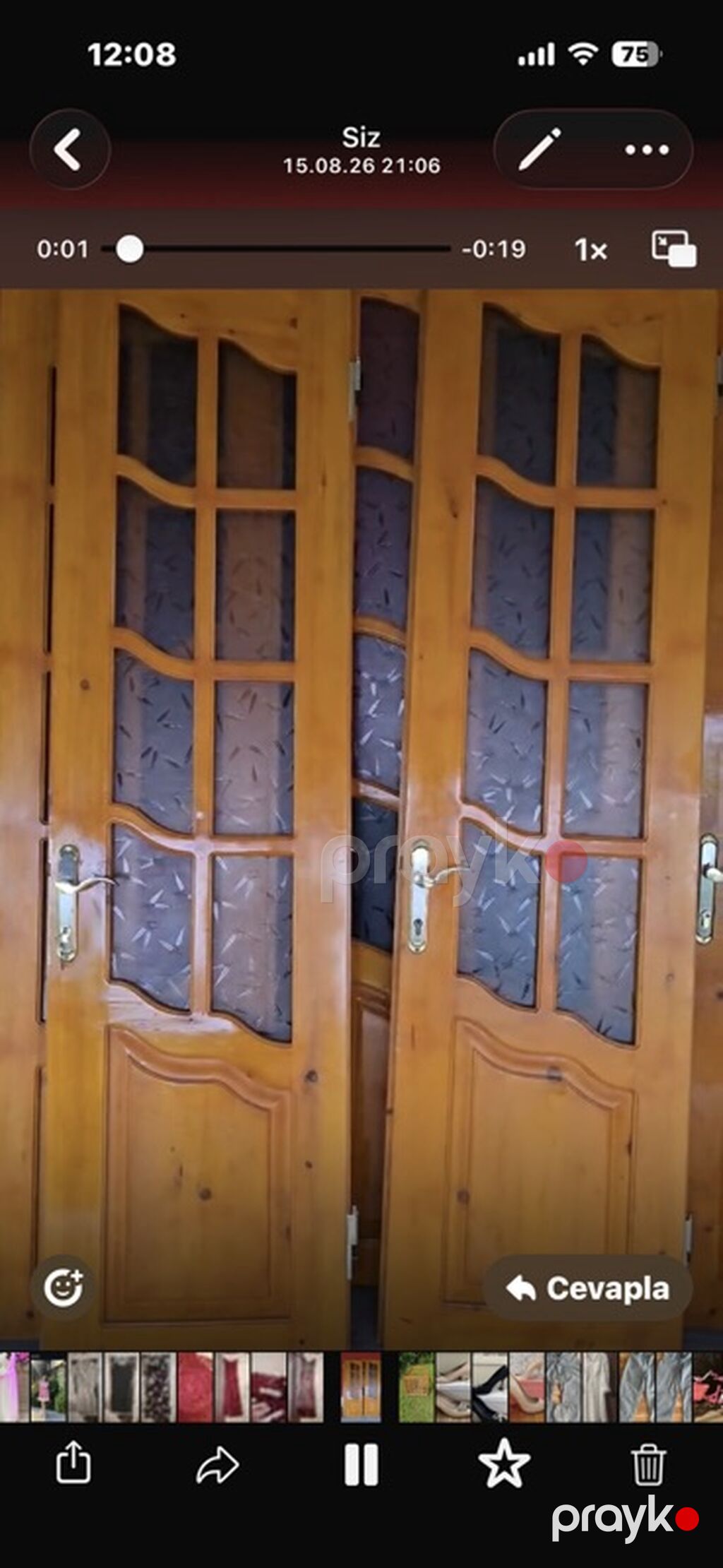 Ikili şüşəbənd taxta qapı - Material: təbii ağac, laklı səth - Tip — Pəncərələr, qapılar, balkonlar, Bakı (2)