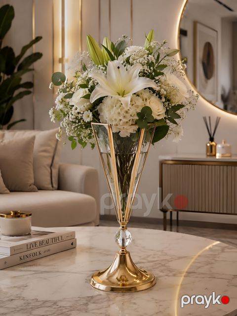 Güldan 27861778, şüşə, şəffaf/qızılı, 35 sm — Bakı
