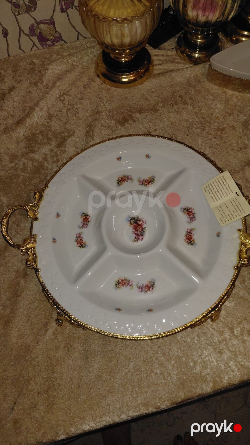 Porselen süfrəlik – bölməli servis qabı - Material: Ağ porselen — Süfrə qabı, Bakı (2)