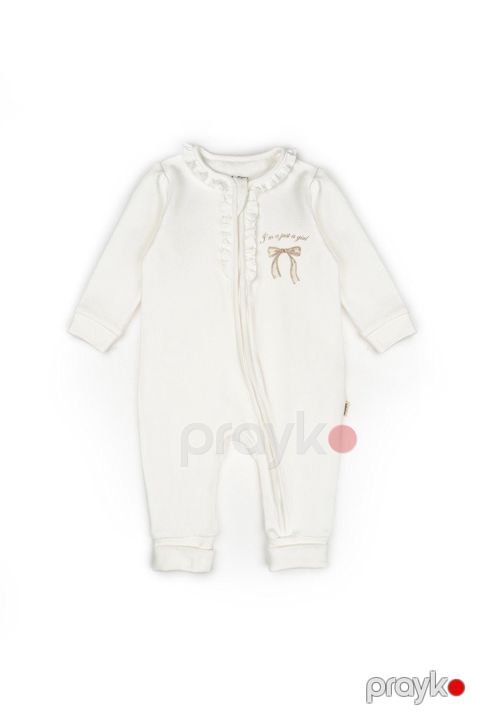 Yenidoğulanlar üçün körpə tulumu Babycosy, qızlar üçün, 9-12 ay, ekru-qəhvəyi, %100 orqanik pambıq - 8683529324165 — Bakı