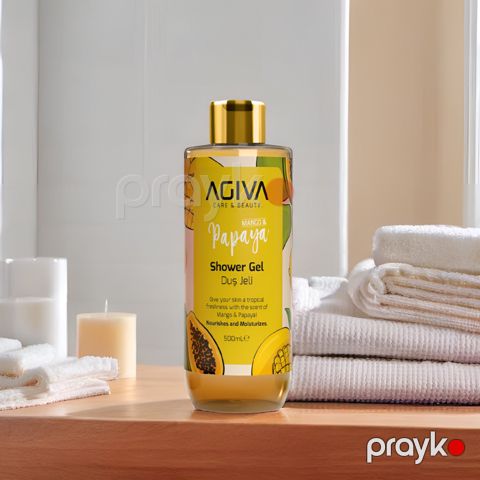 Duş üçün gel Agiva Mango and Papaya, 500 ml — Bakı