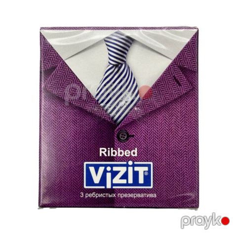 Prezervativlər Vizit Ribbed, 3 ədəd — Bakı