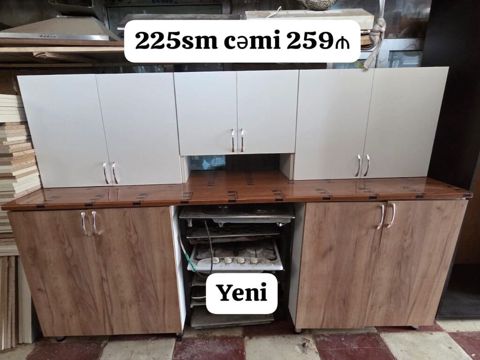 *260₼ Yeni Metbex mebeli Satılır*‼ Hazır əldədir Olcusu 225sm — Кухонная мебель