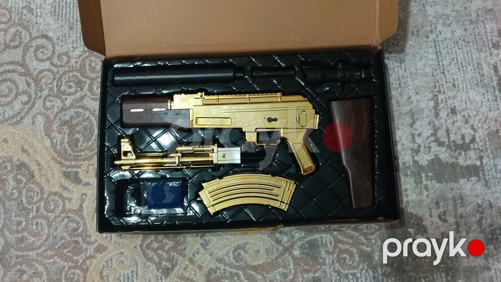 Məhsul: Elektrik oyuncağı – AK47 1:1 “Golden” (GM-03) - Ölçü: Tam — Oyuncaq silahları, Masazır (3)