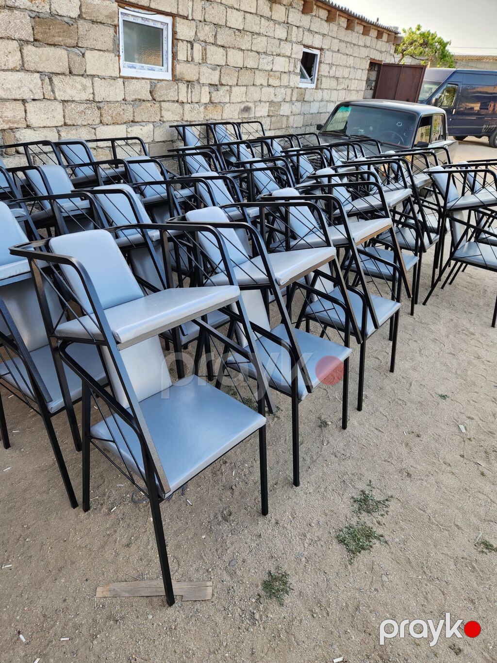 Tələbə/konfrans üçün yazı stolçalı oturacaqlar - Model: Armrestli — Stullar, Bakı (2)
