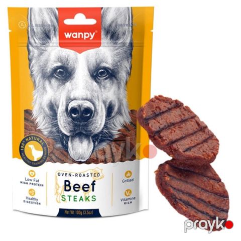 İtlər üçün məzə Wanpy Dog Beef Steaks, 100 q — Bakı