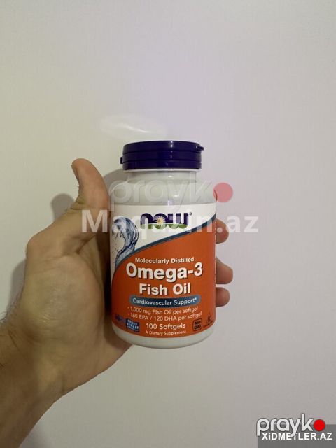 Now foods supplements Əldə Yeni Omega-3 120 tablet — Bakı