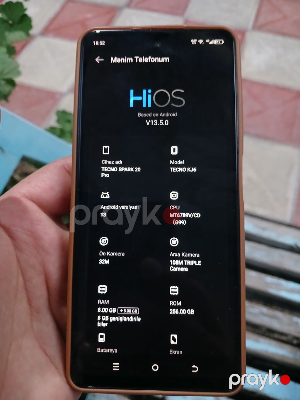 Tecno Spark 20 Pro, 256 GB, rəng - Qəhvəyi — Tecno, Mingəçevir (2)