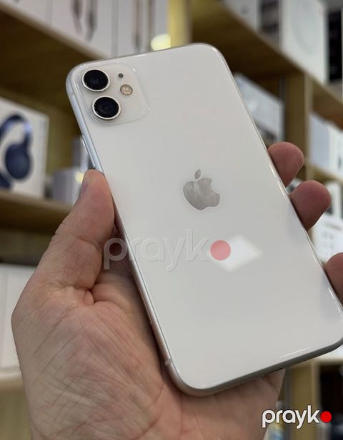 IPhone 11, 128 GB, Ağ, Zəmanət, Simsiz şarj, Face ID — Tmobil
