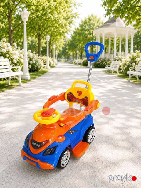 Uşaqlar üçün diyirlənən maşın bm&9999, 1-5 yaş, narıncı/göy — Bakı