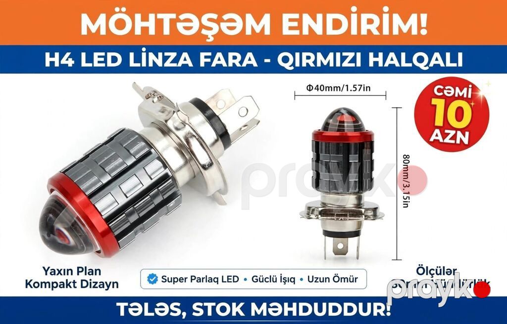 Moto LED işıqlandırma aksesuarları 1) Moto LED projektor fara — Avtomobil işığı, Bakı (4)